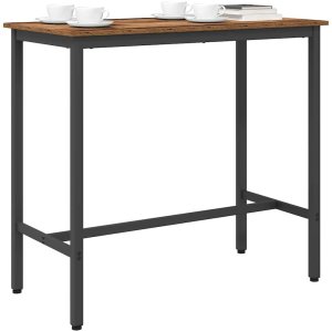 vidaXL stół Stare drewno 100 x 50 x 90,5 cm Drewno inżynieryjne i stal 3