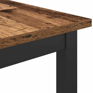 vidaXL stół Stare drewno 100 x 50 x 90,5 cm Drewno inżynieryjne i stal 8