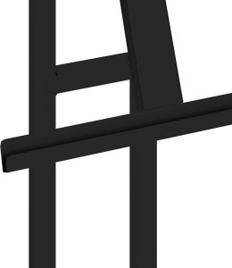 vidaXL Stoiska na targi Czarny 26,5 x 26,5 x 127 cm Stal 9