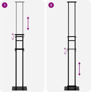 vidaXL Stoiska na targi Czarny 30 x 24 x 214 cm Stal 10