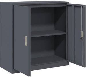 vidaXL Szafka do przechowywania Antracyt 90 x 40 x 90 cm 5