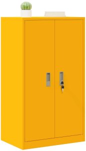 vidaXL Szafka do przechowywania Musztardowy Żółty 60 x 40 x 105 cm 3