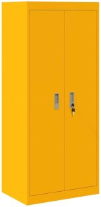 vidaXL Szafka do przechowywania Musztardowy Żółty 60 x 40 x 140 cm 2