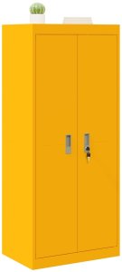 vidaXL Szafka do przechowywania Musztardowy Żółty 60 x 40 x 140 cm 3