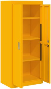 vidaXL Szafka do przechowywania Musztardowy Żółty 60 x 40 x 140 cm 5