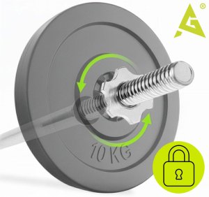 Gryf prosty olimpijski 180 cm sztanga ze stali chromowanej zaciski 25 mm UNIWERSALNY 14