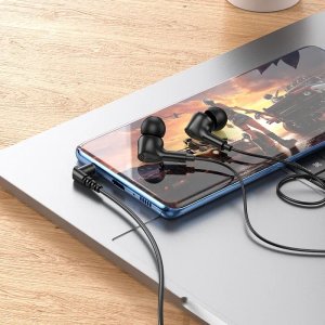 Słuchawki Hoco Słuchawki przewodowe douszne Jack 3,5 mm Hoco M102 czarne 5