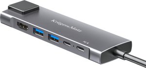 Adapter (HUB) USB typu C na HDMI/2x USB3.0/2x USB typu C/RJ45 2