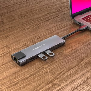 Adapter (HUB) USB typu C na HDMI/2x USB3.0/2x USB typu C/RJ45 102