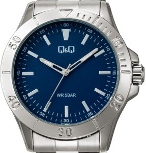 Zegarek Q&Q Q07C-001P męski wodoszczelny niebieska tarcza . 3