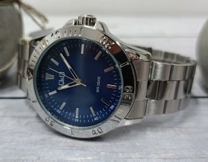 Zegarek Q&Q Q07C-001P męski wodoszczelny niebieska tarcza . 4
