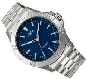 Zegarek Q&Q Q07C-001P męski wodoszczelny niebieska tarcza . 6