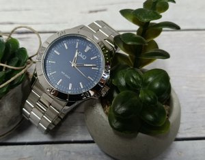 Zegarek Q&Q Q07C-001P męski wodoszczelny niebieska tarcza . 7