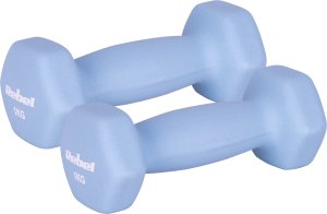 Hantelki żeliwne neoprenowe HEX 2x1kg, REBEL ACTIVE 113