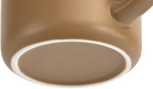 Kubek ceramiczny 355 ml brązowy z białym środkiem 6