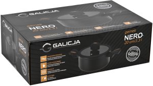 Garnek z pokrywką 3,3 L Nero 20 cm 10