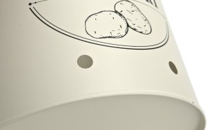 Komplet 3 pojemników do przechowywania Ziemniaki Cebula Czosnek kremowy 6