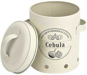 Komplet 3 pojemników do przechowywania Ziemniaki Cebula Czosnek kremowy 9