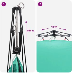 vidaXL Namiot Instant Zielony morski 260 x 260 x 197 cm Stal 10