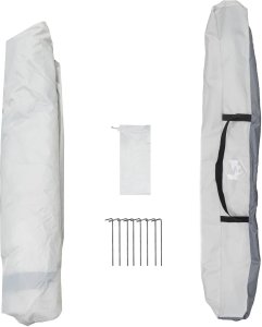 vidaXL Namiot Instant z przechowywaniem Szary 260 x 260 x 197 cm Stal 7