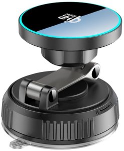TECH-PROTECT MM25W-V8 QI2.2 MAGNETIC MAGSAFE WINDSHIELD & DASHBOARD CAR MOUNT WIRELESS CHARGER 25W BLACK 4