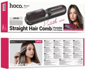 Prostownica do włosów Hoco z grzebieniem HP45 szara 2