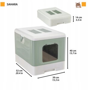 FERPLAST SAHARA TOILET GREEN kuweta dla kota 2