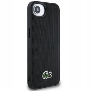Etui Lacoste Iconic Petit Pique Woven    Logo MagSafe do iPhone 16e czarny 4