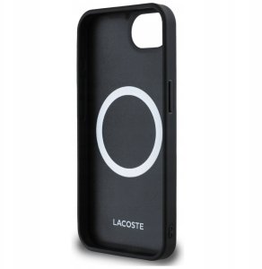 Etui Lacoste Iconic Petit Pique Woven    Logo MagSafe do iPhone 16e czarny 7