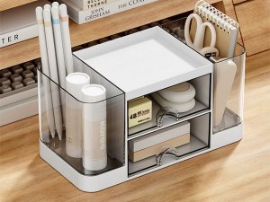 Przybornik organizer na biurko szufladka szafka półki biurowy na drobiazgi 10