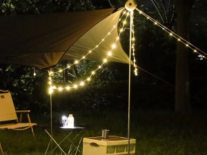 Lampa kempingowa biwakowa akumulatorowa led girlanda na rolce 8m ciepła 9