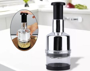 Siekacz do warzyw i owoców do czosnku krajacz ręczny rozdrabniacz pojemnik 5