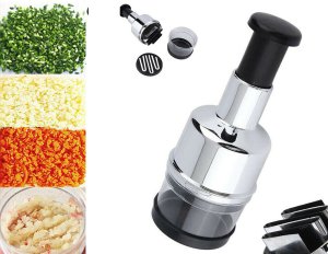 Siekacz do warzyw i owoców do czosnku krajacz ręczny rozdrabniacz pojemnik 6