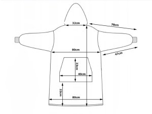 Verk Ciepła bluza koala koc oversize xxl 2w1 gruba futrzak miękka z kapturem 3