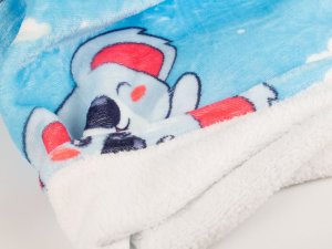 Verk Ciepła bluza koala koc oversize xxl 2w1 gruba futrzak miękka z kapturem 6