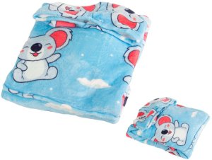 Verk Ciepła bluza koala koc oversize xxl 2w1 gruba futrzak miękka z kapturem 9