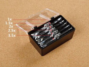 Lornetka Verk Lupa na głowę czołowa okulary latarka 2 led 9