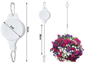 Verk Wieszak do donicy hak do zawieszania roślin wysuwany regulowany uchwyt 3