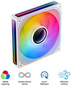 Wentylator Jonsbo ZA-140W PWM-Lfter ARGB - 140mm biały 2