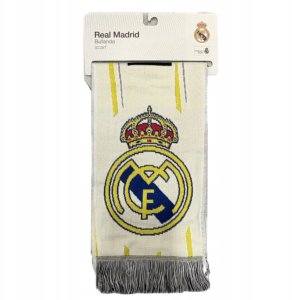 Szalik kibica tkany 140 cm Real Madryt piłkarski tkany z frędzlami 2024/25 3
