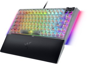 Razer Hot-swappable Mechanical Gaming Keyboard | BlackWidow V4 75% | Gaming Keyboard | Wired | US | Phantom White Edition | USB Type-C | Razer Mechanical Switches (Tactile) 3