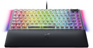 Razer Hot-swappable Mechanical Gaming Keyboard | BlackWidow V4 75% | Gaming Keyboard | Wired | US | Phantom White Edition | USB Type-C | Razer Mechanical Switches (Tactile) 4