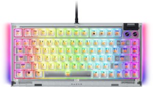 Razer Hot-swappable Mechanical Gaming Keyboard | BlackWidow V4 75% | Gaming Keyboard | Wired | US | Phantom White Edition | USB Type-C | Razer Mechanical Switches (Tactile) 5