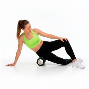 Wałek do masażu, średnio twardy, roller z wypustkami, czarny UNIWERSALNY 16