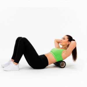 Wałek do masażu, średnio twardy, roller z wypustkami, czarny UNIWERSALNY 10