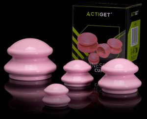 Masażer Eleosklep Bańki chińskie gumowe do masażu zestaw 4 szt. antycellulitowy różowe UNIWERSALNY 13