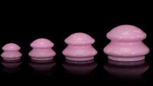 Masażer Eleosklep Bańki chińskie gumowe do masażu zestaw 4 szt. antycellulitowy różowe UNIWERSALNY 15