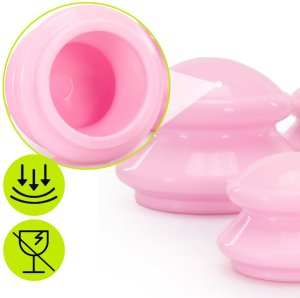 Masażer Eleosklep Bańki chińskie gumowe do masażu zestaw 4 szt. antycellulitowy różowe UNIWERSALNY 21