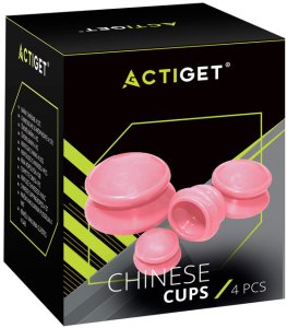 Masażer Eleosklep Bańki chińskie gumowe do masażu zestaw 4 szt. antycellulitowy różowe UNIWERSALNY 22