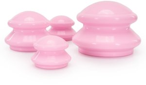 Masażer Eleosklep Bańki chińskie gumowe do masażu zestaw 4 szt. antycellulitowy różowe UNIWERSALNY 6